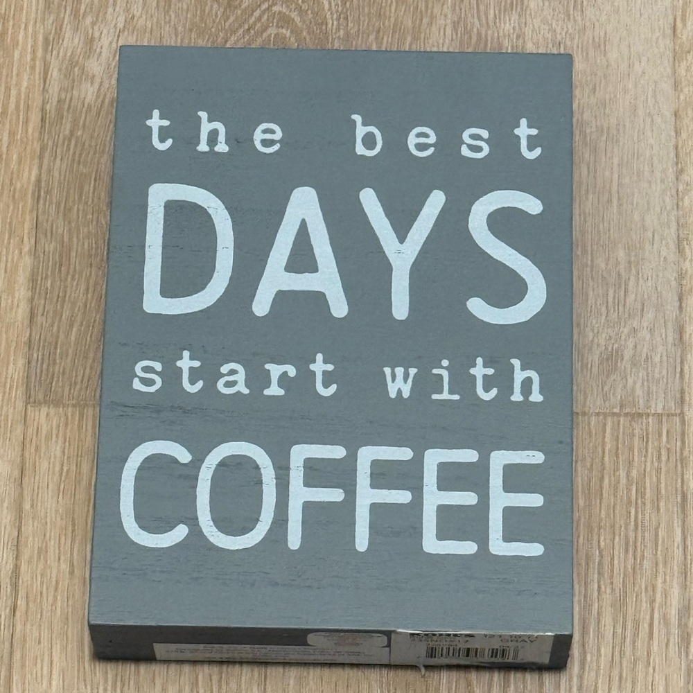 Gray Coffee Quote Wall Art